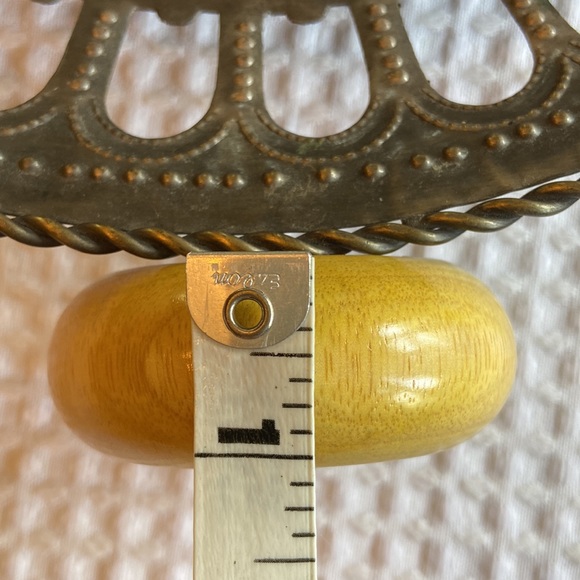 MANGO TREE Mustard Yellow Gold Light Wooden Boho Bangle Bracelet - Picture 11 of 11